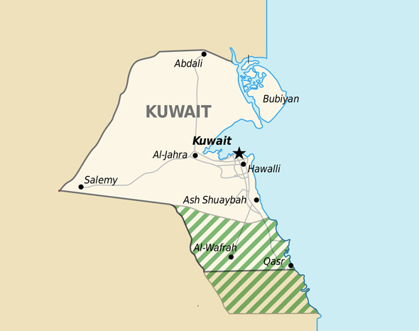 kuwait map